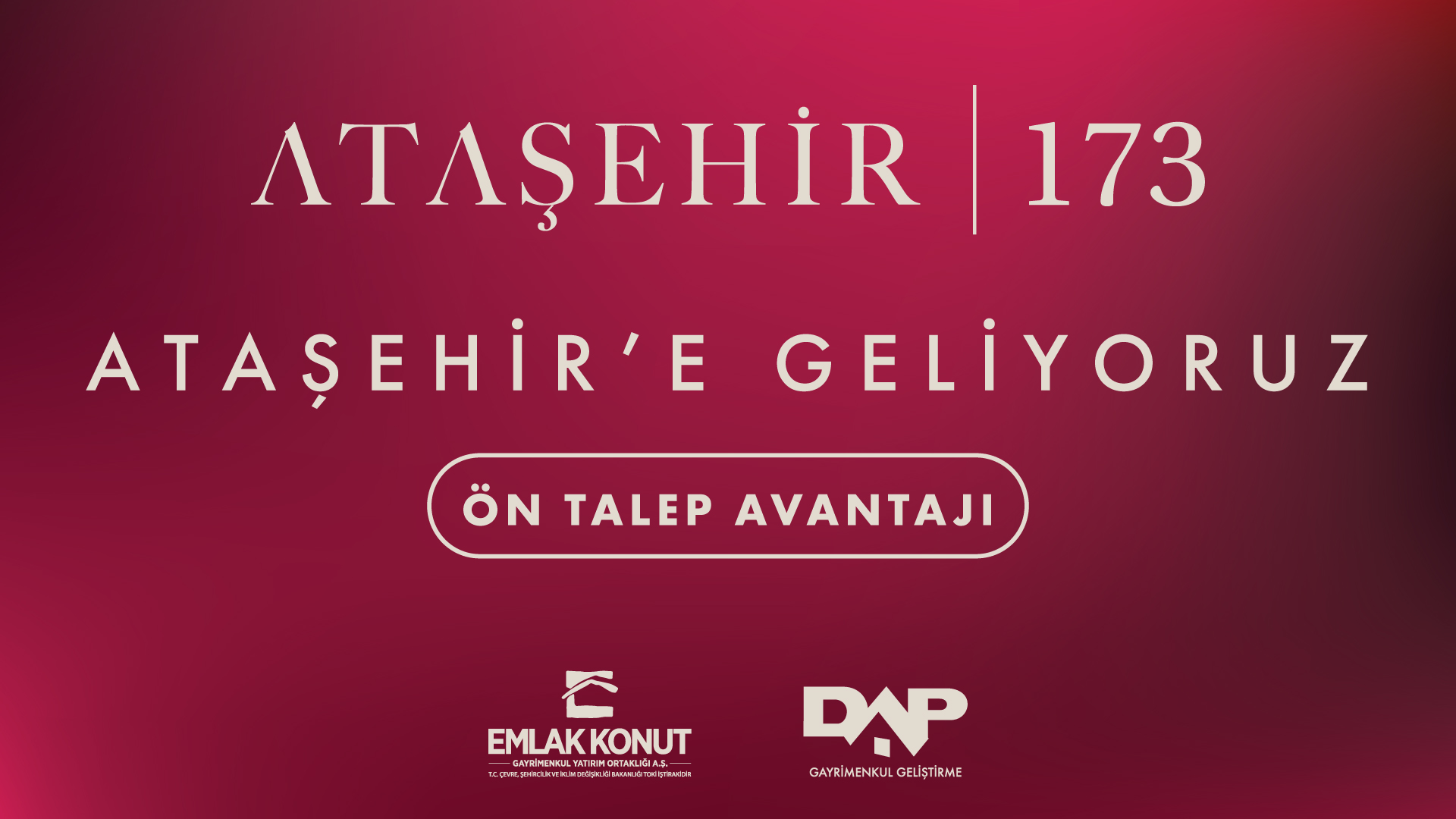 Ataşehir 173 ile topraktan sahip olma avantajı.